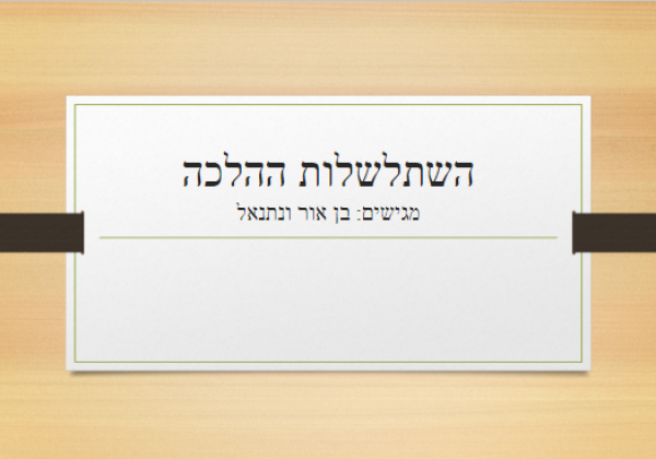 השתלשלות ההלכה